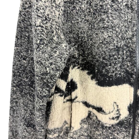 Bear Ridge Outfitters Fleece Full Zip USA Made Horse Mens Jacket Vintage sz M - Picture 5 of 16